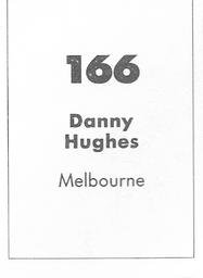 1990 Select AFL Stickers #166 Danny Hughes Back